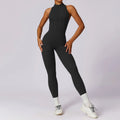 Aria SculptHer Zip-Up Yoga Jumpsuit – Push-Up Fitness Overalls for Women