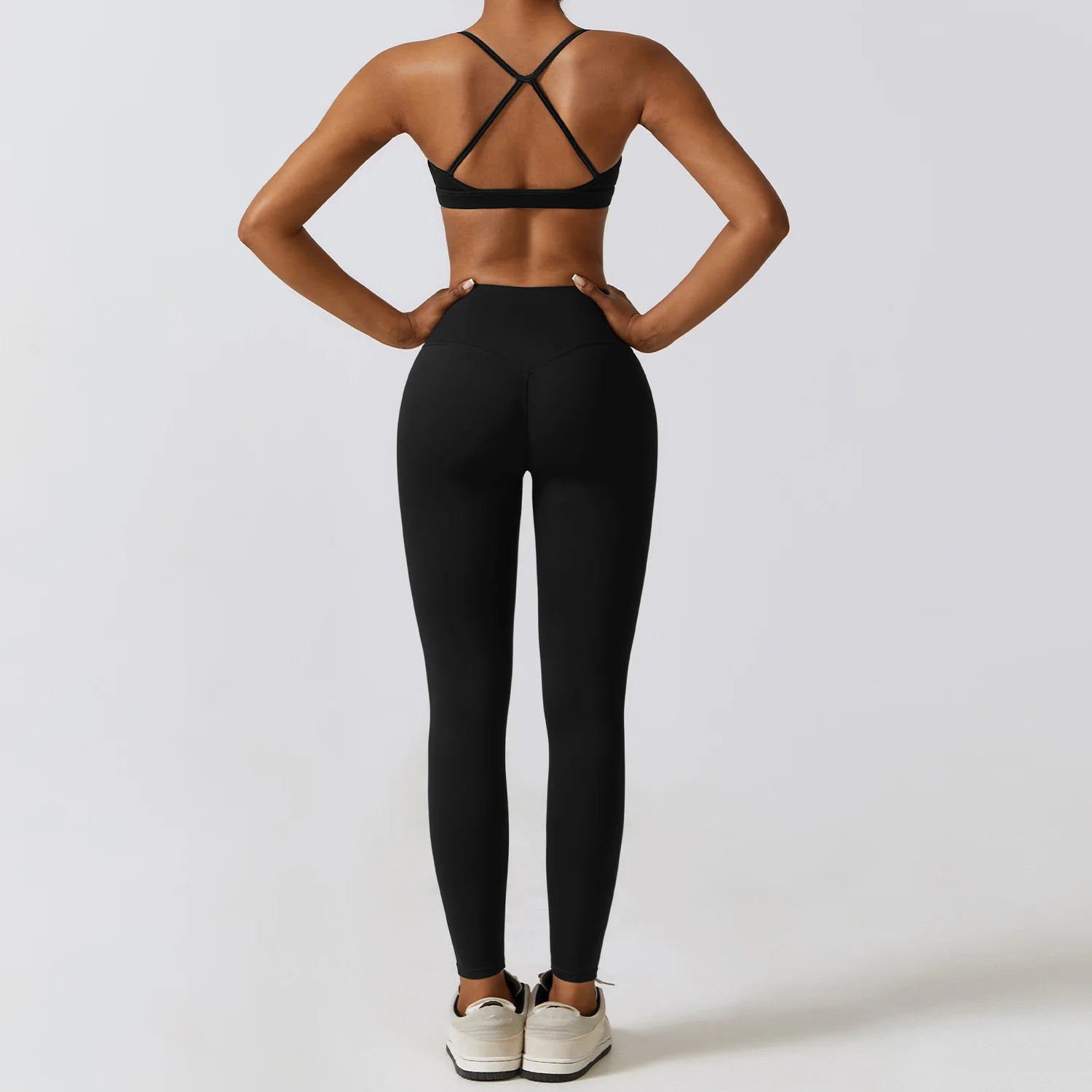 Women's 2-Piece Yoga Set – Leggings, & Long Sleeve Crop Top