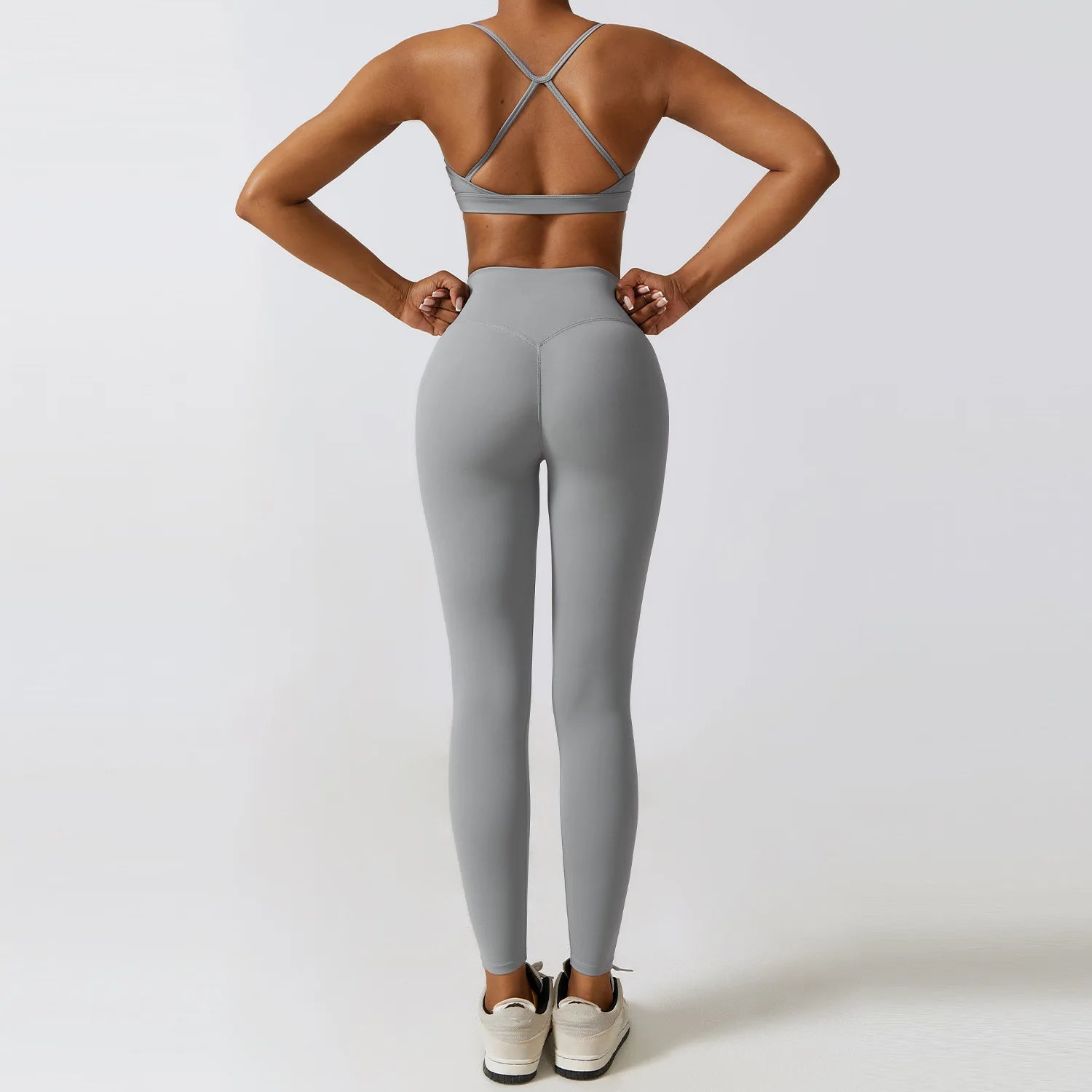 Women's 2-Piece Yoga Set – Leggings, & Long Sleeve Crop Top