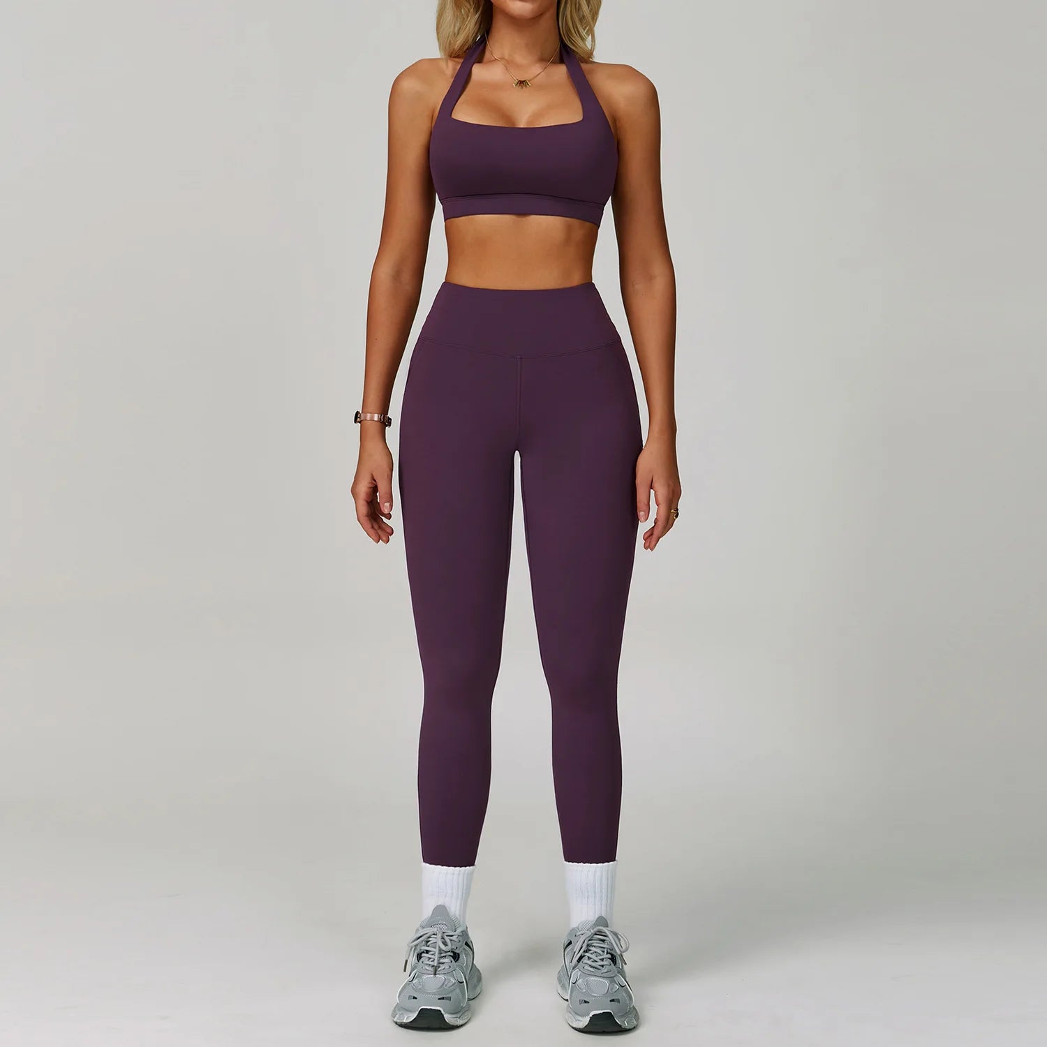 Serenity Strength 2-Piece Seamless Yoga Set – High-Waist Leggings & Sports Top for Women 🧘‍♀️