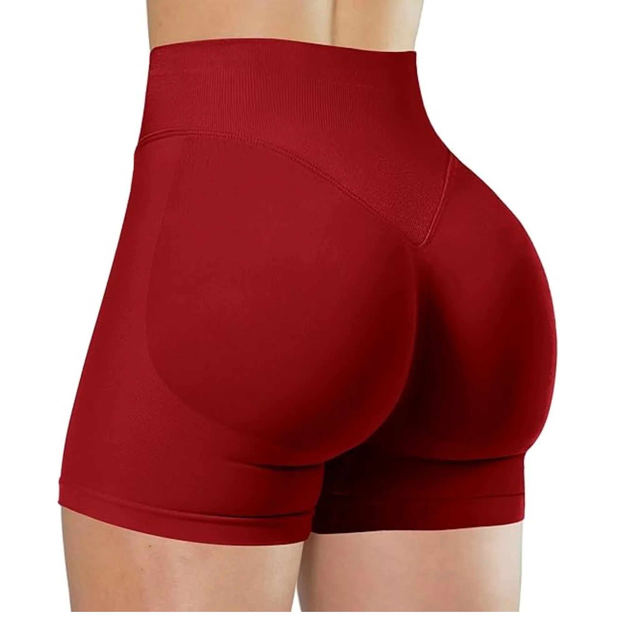 Sun-Kissed High-Waist Yoga Shorts – Flattering Fitness & Running Shorts for Women