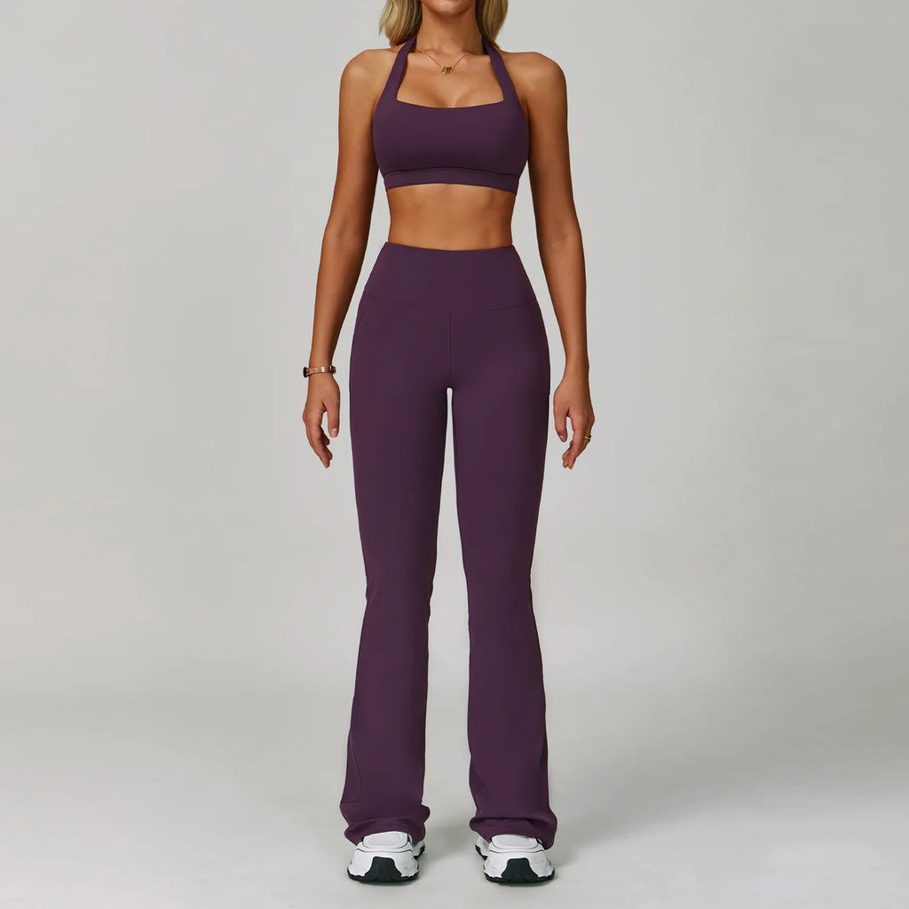 Serenity Strength 2-Piece Seamless Yoga Set – High-Waist Leggings & Sports Top for Women 🧘‍♀️