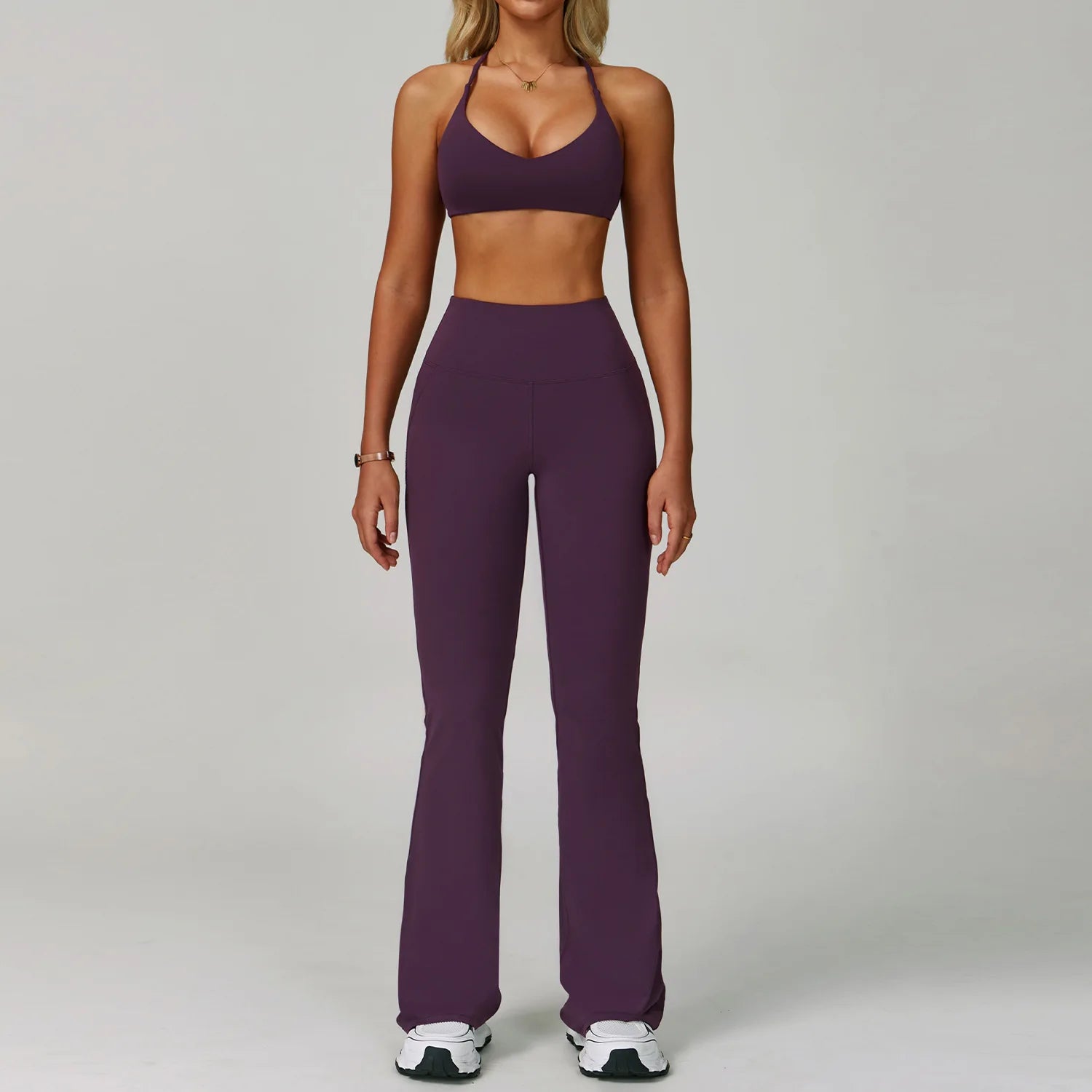 Serenity Strength 2-Piece Seamless Yoga Set – High-Waist Leggings & Sports Top for Women 🧘‍♀️