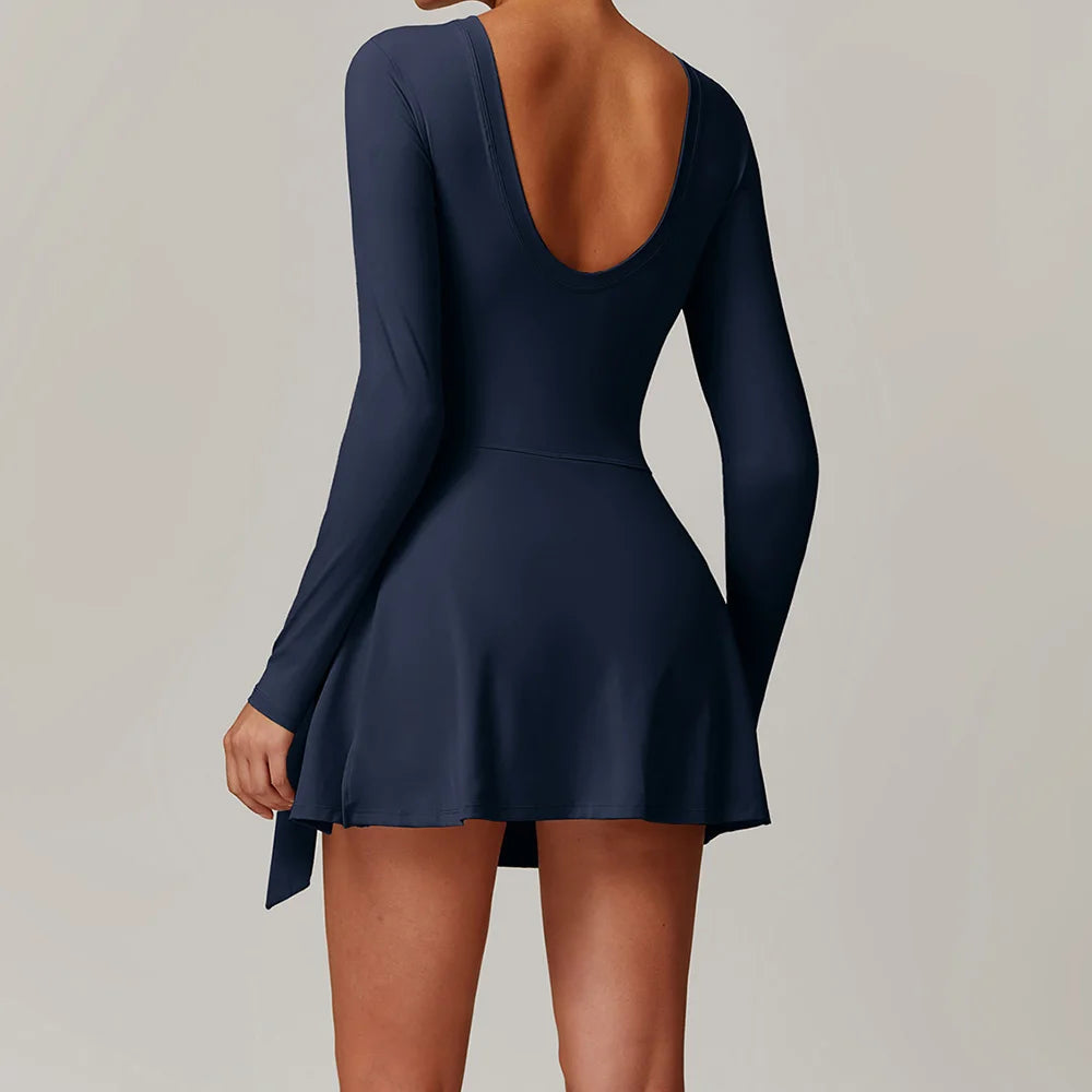 Fearless Fit Long Sleeve Sports Romper – One-Piece Gym Jumpsuit for Women