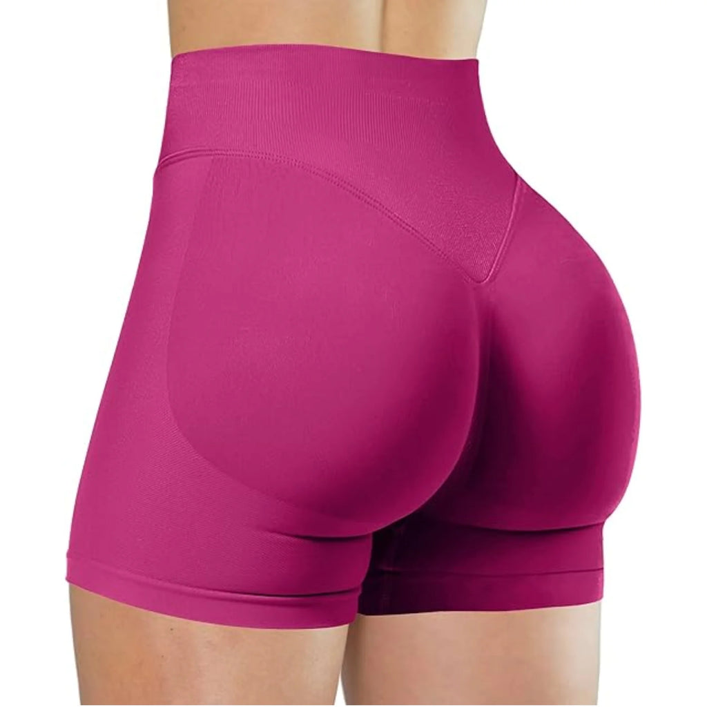 Sun-Kissed High-Waist Yoga Shorts – Flattering Fitness & Running Shorts for Women