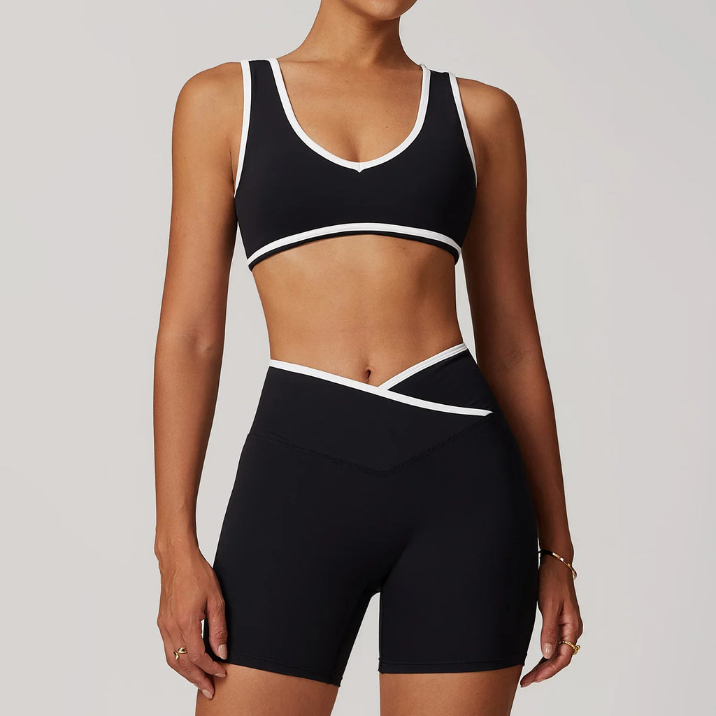 Pretty in Power Women's 2-Piece Yoga Set – High-Waist Leggings & Sports Bra