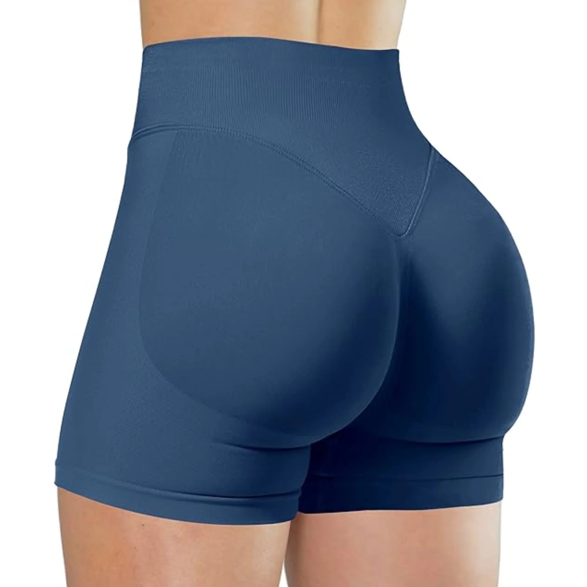 Sun-Kissed High-Waist Yoga Shorts – Flattering Fitness & Running Shorts for Women