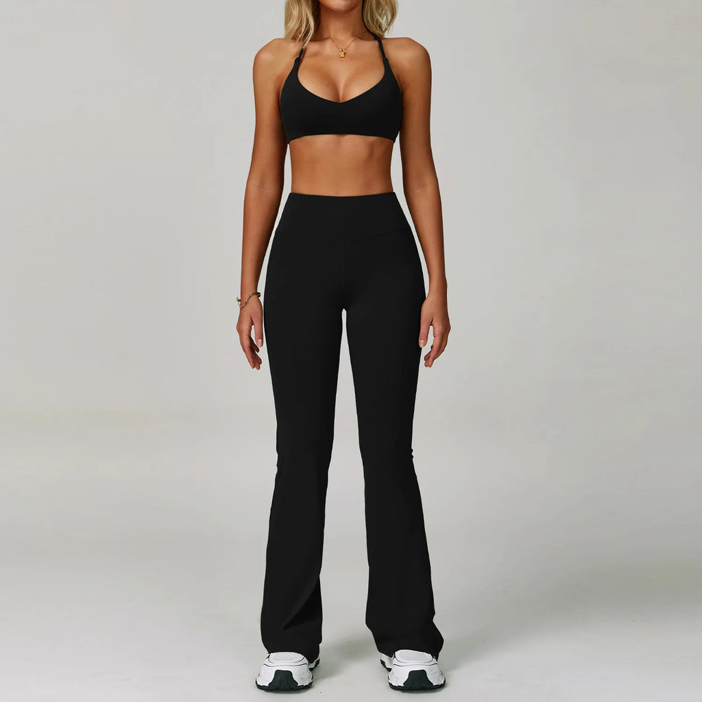Serenity Strength 2-Piece Seamless Yoga Set – High-Waist Leggings & Sports Top for Women 🧘‍♀️