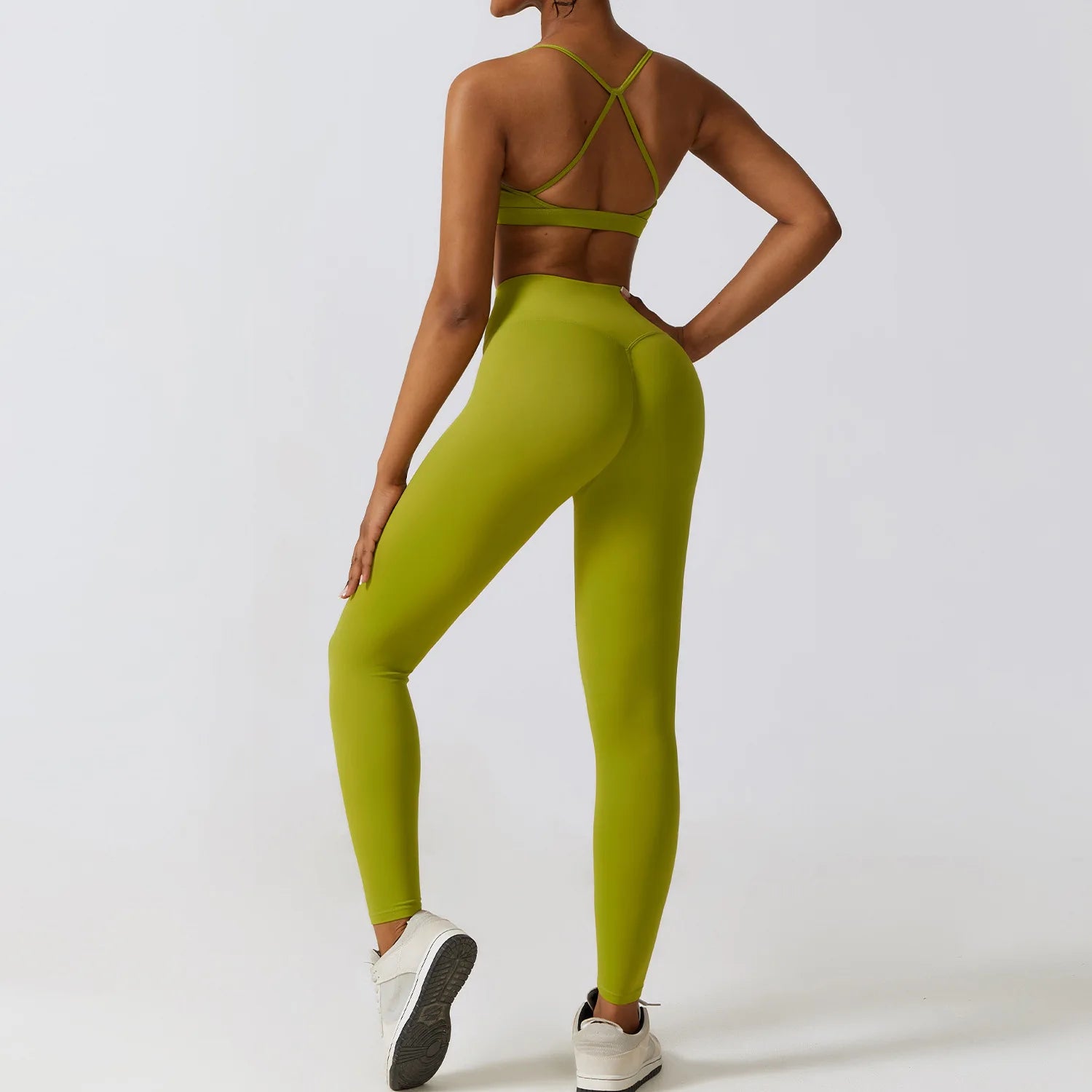 Women's 2-Piece Yoga Set – Leggings, & Long Sleeve Crop Top
